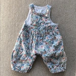 Jacadi 12 month floral overalls